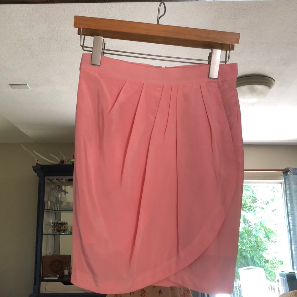Pink Silk Yumi Kim Tulip Skirt
